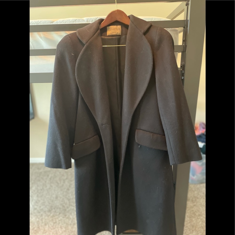 Wool dress trench coat